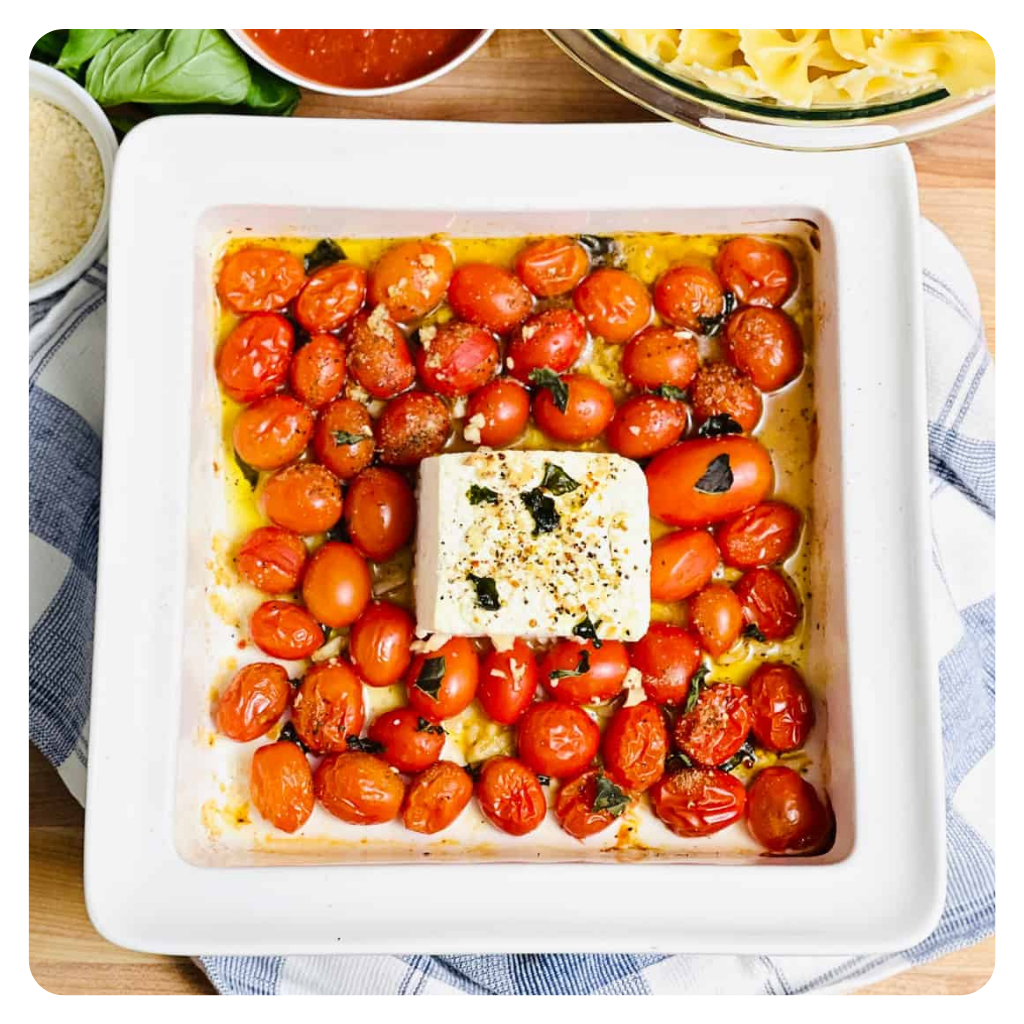 TikTok Baked Feta and Tomato Pasta (GF) – Ocean State Pepper Co.